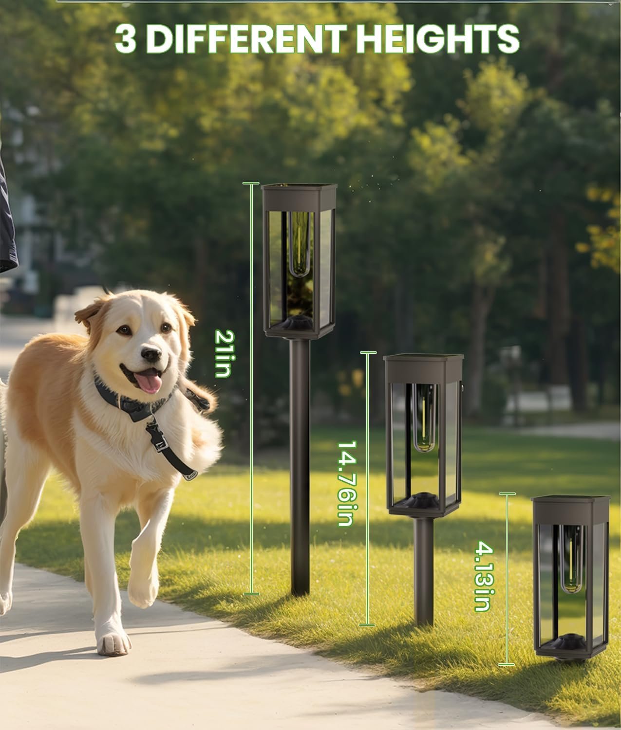 BITPOTT Bright Solar Lights Outdoor Waterproof IP65, 4 Pack Pathway Lights Solar Powerd, Auto On/Off Solar Outdoor Lights for Path, Yard, Landscape, Lawn, Patio, Walkway, Driveway, Garden Decor - Image 6