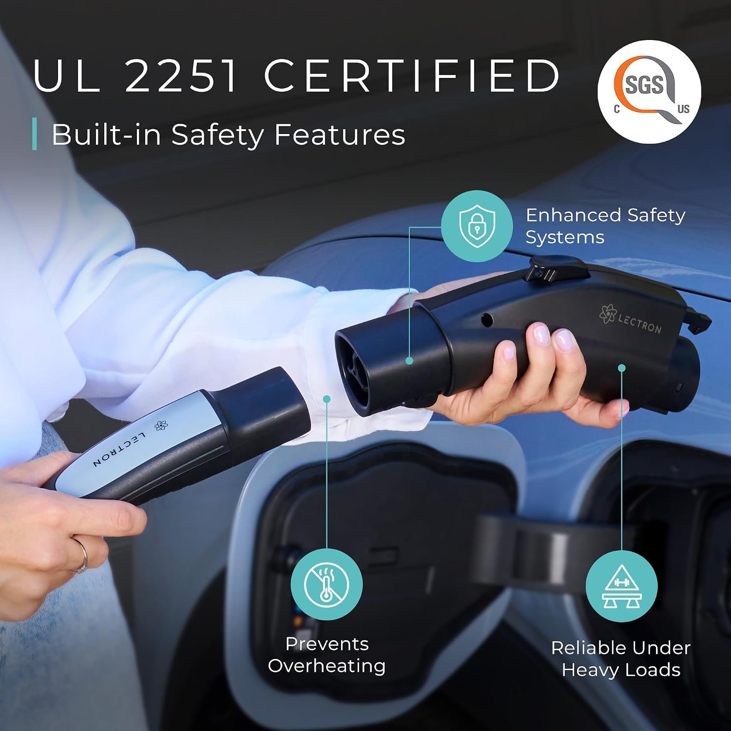 Lectron Bundle - Tesla to J1772 EV Charging Adapter & J1772 Level 2 EV Charger, UL2594 Certified (ETL Listed), 40A 240V Nexus EV Charging Station - Image 5