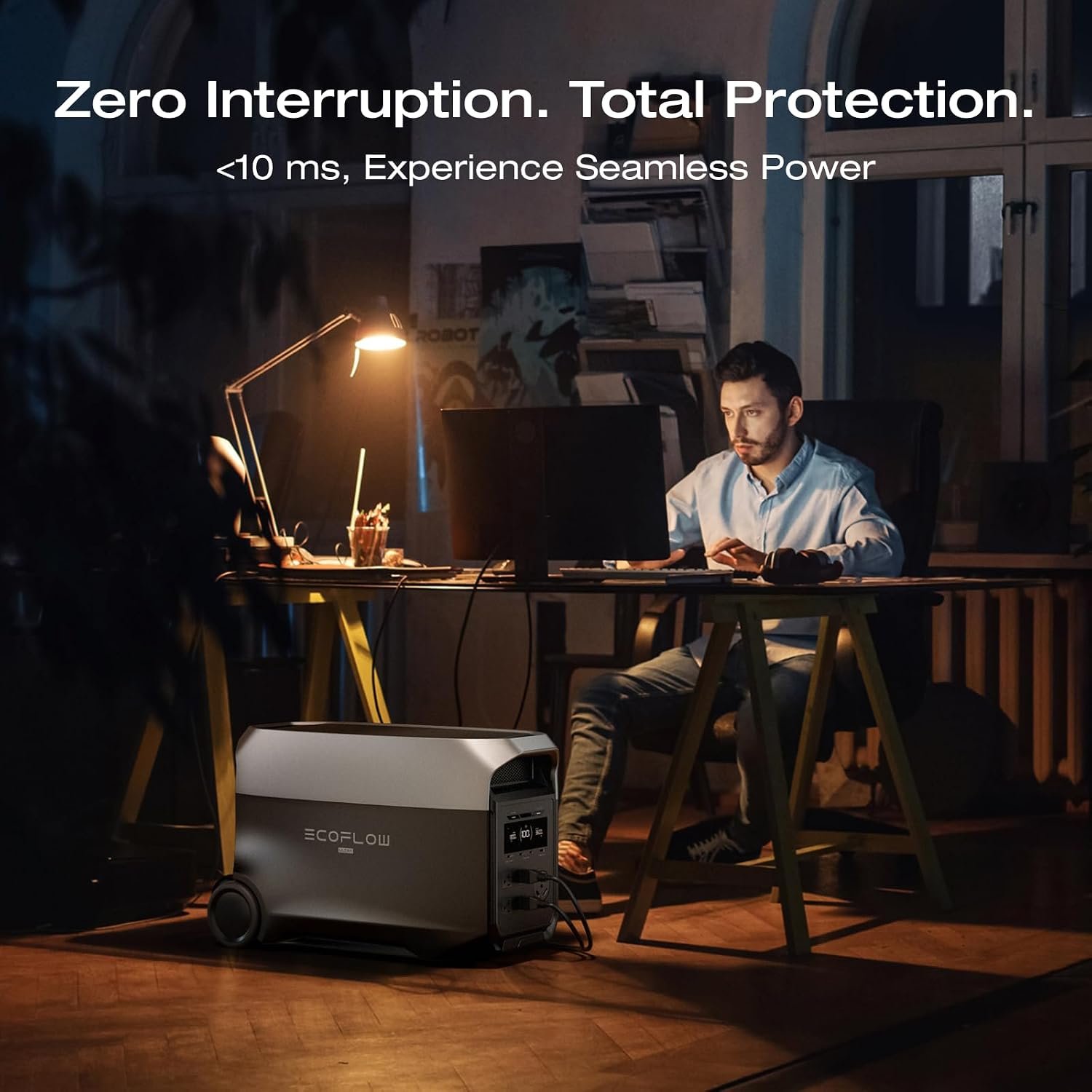 EF ECOFLOW Delta 3 Ultra 3072Wh Solar Generator with 400W Solar Panel | Portable Power Station with LFP Battery, 3600W (Surge 7200W) Output, Solar Generator for Home Use, RV, Camping Accessories - Image 4