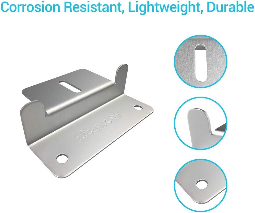 Renogy 4 Sets of Solar Panel Mounting Z Brackets Lightweight Aluminum Corrosion-Free Construction for RVs, Trailers, Boats, Yachts, Wall and Other Off Gird Roof Installation, 4 Count | Lightweight Aluminum with Rust-Resistant Stainless Steel Hardware; Adapts to Curved Roofs. Mounting HardwareIncluded - Image 2