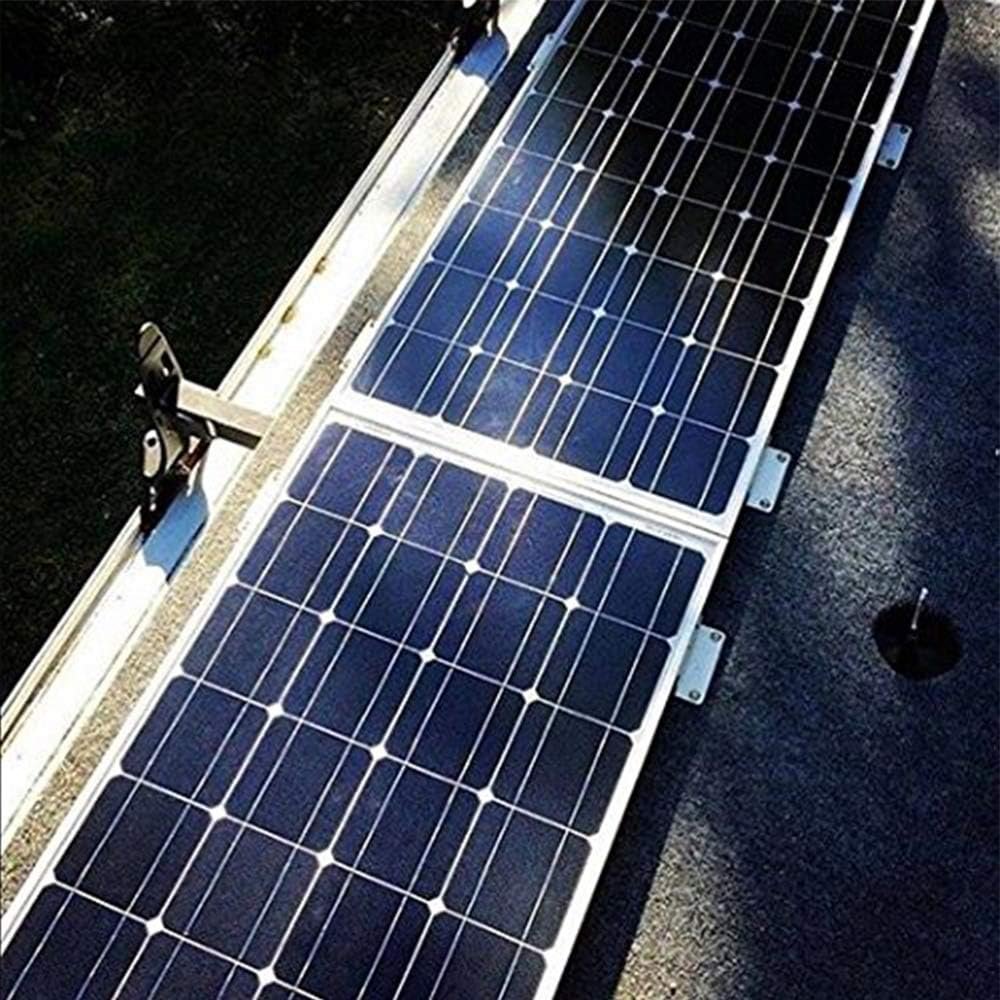 Renogy 4 Sets of Solar Panel Mounting Z Brackets Lightweight Aluminum Corrosion-Free Construction for RVs, Trailers, Boats, Yachts, Wall and Other Off Gird Roof Installation, 4 Count | Lightweight Aluminum with Rust-Resistant Stainless Steel Hardware; Adapts to Curved Roofs. Mounting HardwareIncluded - Image 7