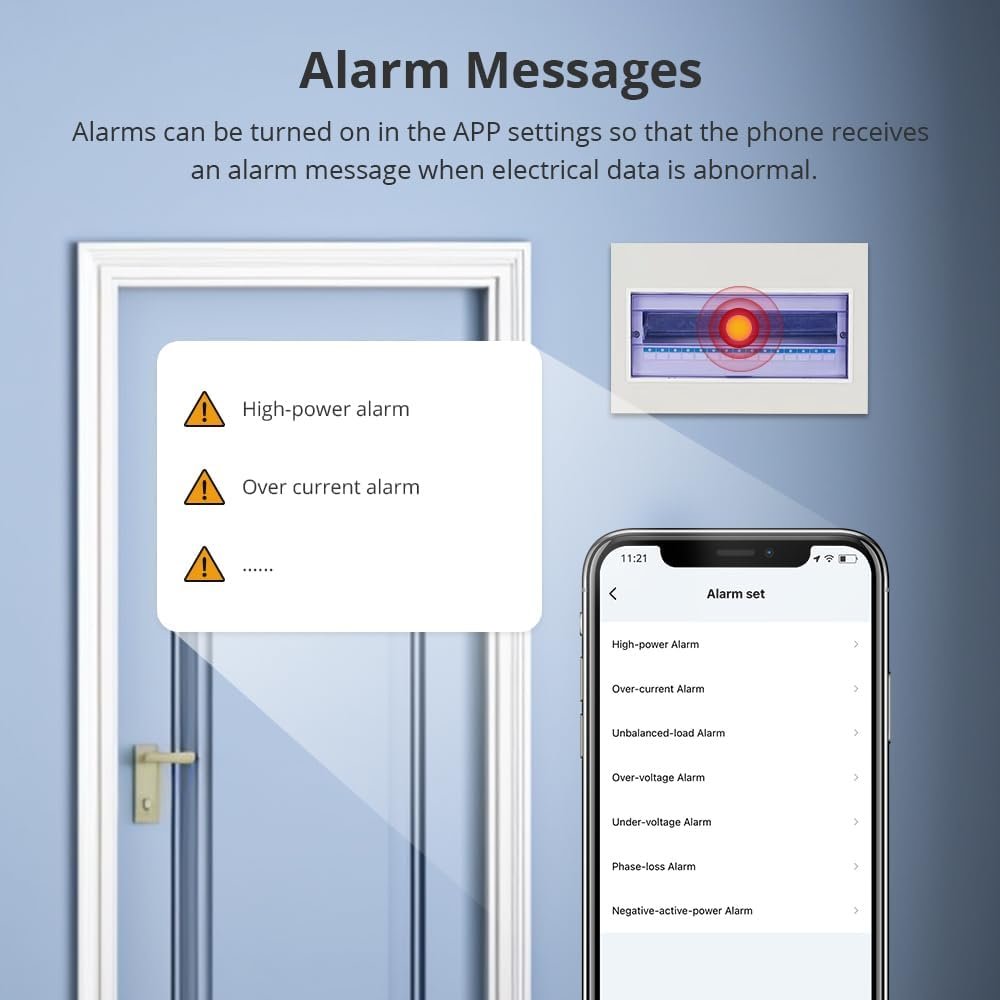 Zigbee Home Energy Monitor with 2 x 120A CTs and Live Usage Tracking | 2 x 120A CTs, Live electricity usage, Zigbee connection, Home Assistant and Zigbee2MQTT support - Image 4