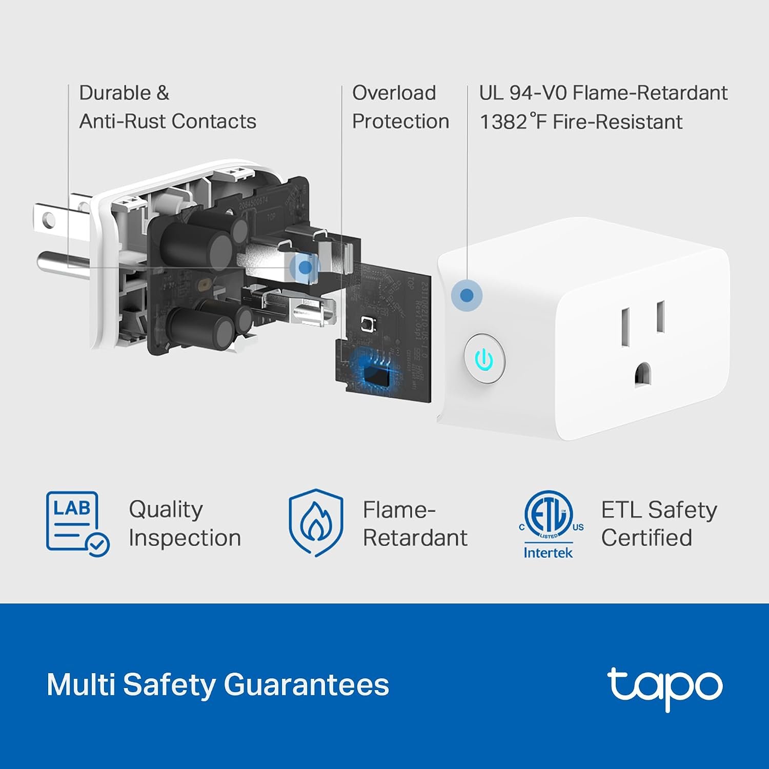 TP-Link 𝗧𝗮𝗽𝗼 Smart Plug Wi-Fi Mini, Energy Monitoring, Compatible with Alexa & Google Home & Samsung SmartThings, Timer, 15A/1800W Max, ETL Certified, 2.4G Wi-Fi Only, Tapo P115(4-Pack) - Image 8