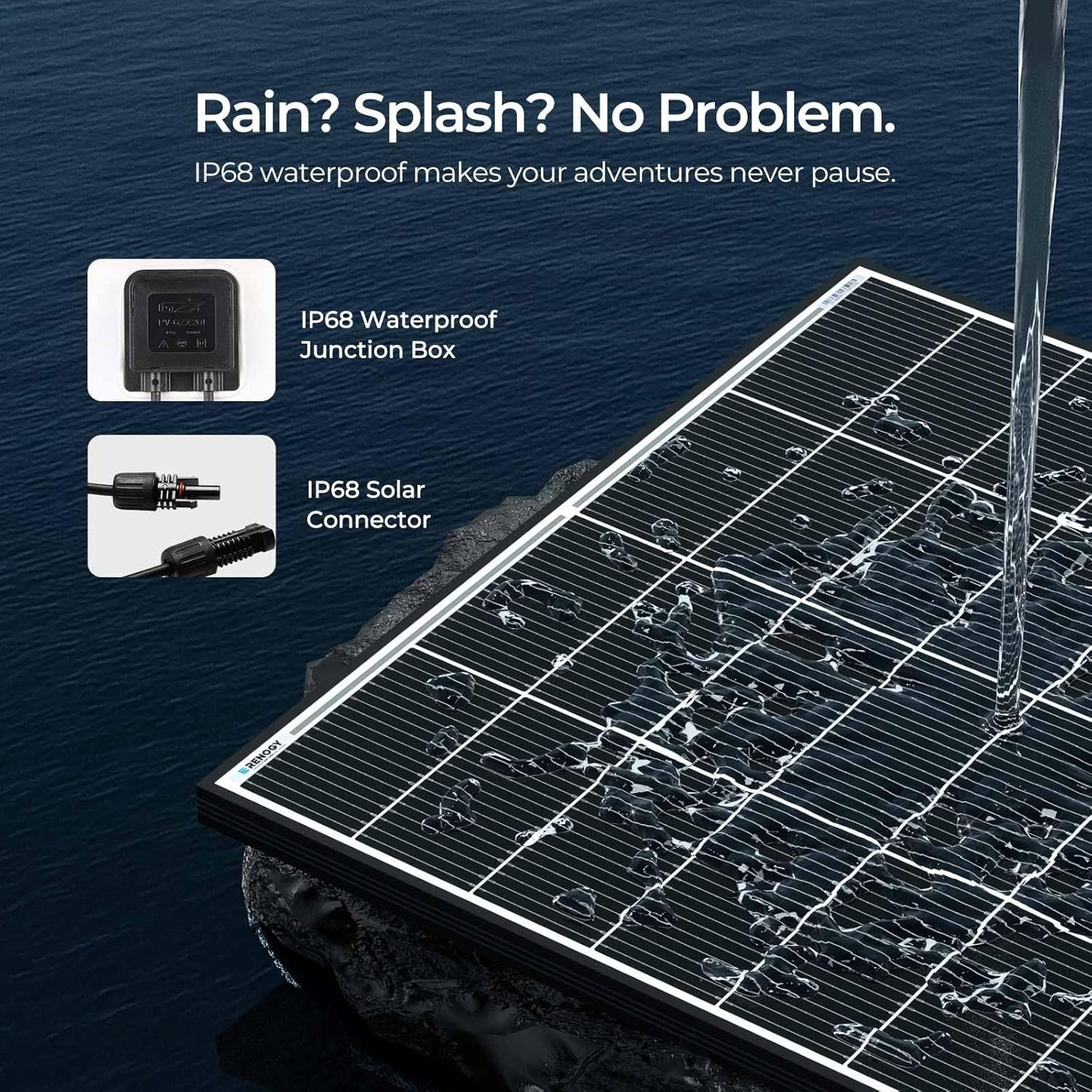 Renogy 320 Watt Solar Panels 4PCS N-Type 18BB, 25% High-Efficiency | 1280W Monocrystalline Solar Panel Setup, Easy Installation with Fewer Connections for Home Yards Sheds Off-Grid Systems, IP68 - Image 5