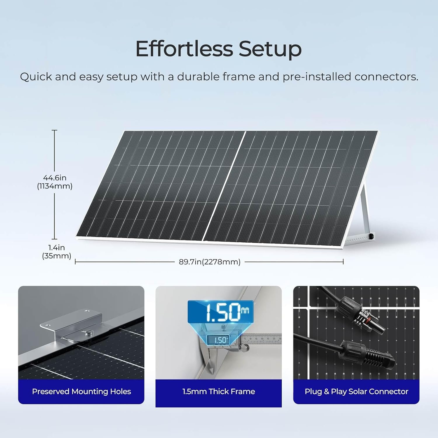Renogy Bifacial Solar Panel 2360W N-Type 16BB, 25% High Efficiency | Double-Sided Design, 4PCS 590 Watt Solar Panels for RV Marine Rooftop Home Boat Farm Shed Camper Off-Grid Systems, IP68 - Image 8