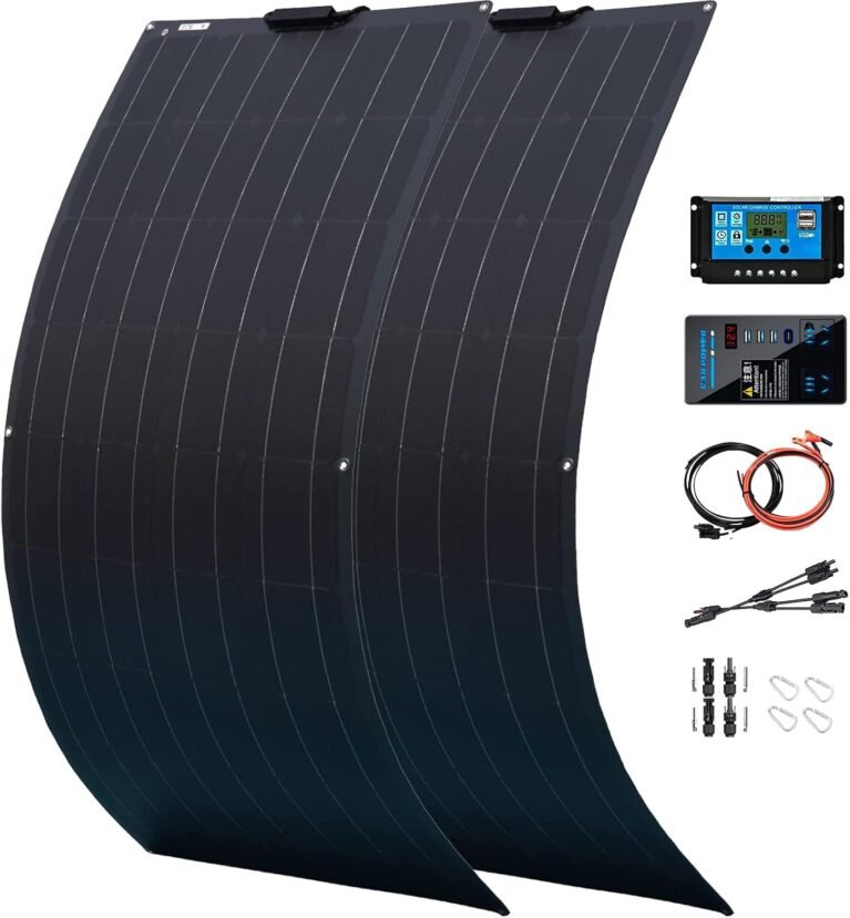 1000 Watt Solar Panel Kit, with Inverter & Charge Controller(40A) 2pcs 500 Watt Flexible Monocrystalline Solar Panel kit Photovoltaic Module for 12-48V Battery Charging Car Battery Camper RV