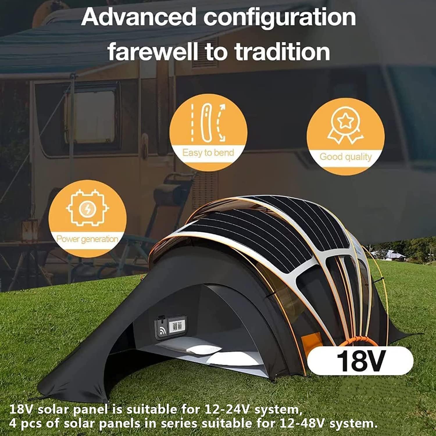 1000 Watt Solar Panel Kit, with Inverter & Charge Controller(40A) 2pcs 500 Watt Flexible Monocrystalline Solar Panel kit Photovoltaic Module for 12-48V Battery Charging Car Battery Camper RV - Image 5