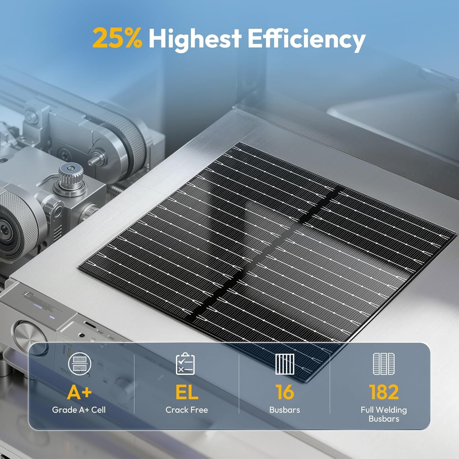 JJN Bifacial 425 Watt Solar Panel, N-Type UL 61730 16BB Solar Panels, 25% High Efficiency Monocrystalline Solar Module for 12V/24V/48V PV System for Homes Rooftop Farm RV and Off-Grid Applications - Image 5