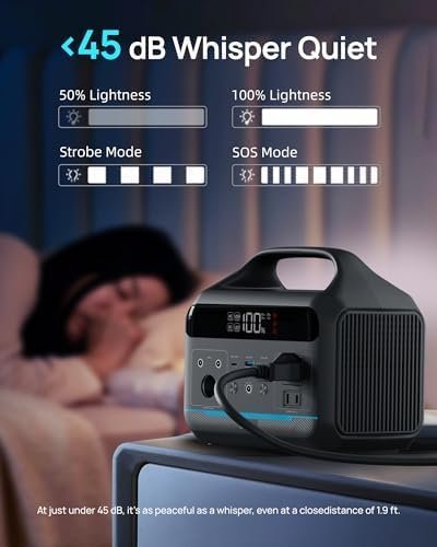 DARAN Portable Power Station 600W with 80W Solar Panel, 288Wh LiFePO4 Solar Generator, Dual AC Outlets, 100W USB-C PD, Fast Recharge for Camping, RV, Power Outage, Emergency Backup - Image 7
