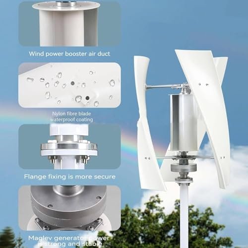20,000W Veal Axis Wind Turbine Kit for Home, Grid-Tied Generator with Controller & Inverter, Efficient Renewable Energy Solution for Sustainable Living - Image 5