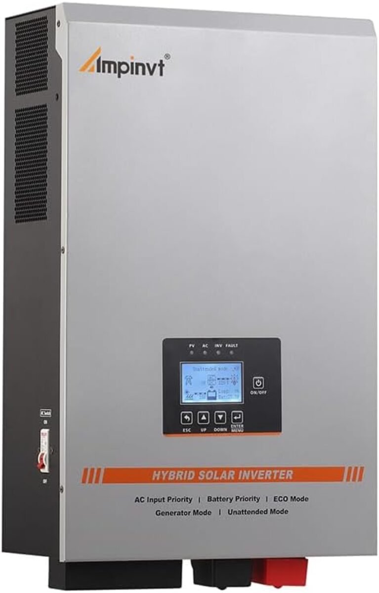 Ampinvt 6000W Solar Inverter 48V DC to 120V/240V AC Split Phase Output, Built-in 100A MPPT Solar Controller, Off Grid Low Frequency Pure sine Wave Inverter Charger, for Lead Acid Lithium Gel Battery