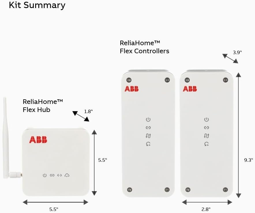 ABB ReliaHome Flex Kit • 1 Hub 2 Wireless Controllers • 60A Residential Circuit Monitoring • Smart Load Management Optimization • Avoid Costly Panel Upgrades - Image 5