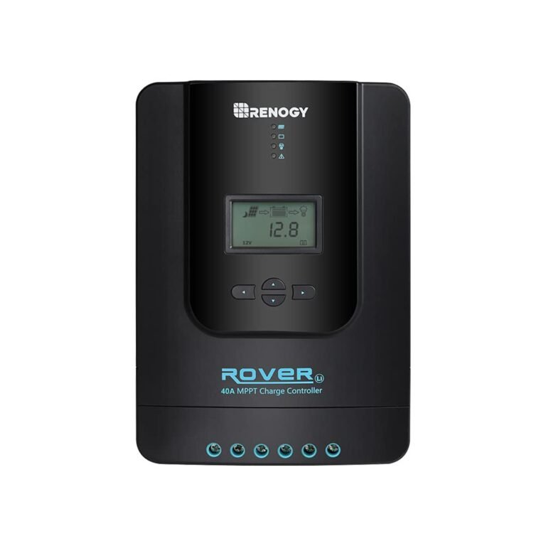 Renogy Solar Charge Controller Rover 40A 12V24V Auto Parameter DC Input MPPT Charge Controllers for Solar Panels Adjustable LCD for Gel Sealed Flooded Lithium Battery
