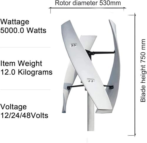 20,000W Veal Axis Wind Turbine Kit for Home, Grid-Tied Generator with Controller & Inverter, Efficient Renewable Energy Solution for Sustainable Living - Image 4