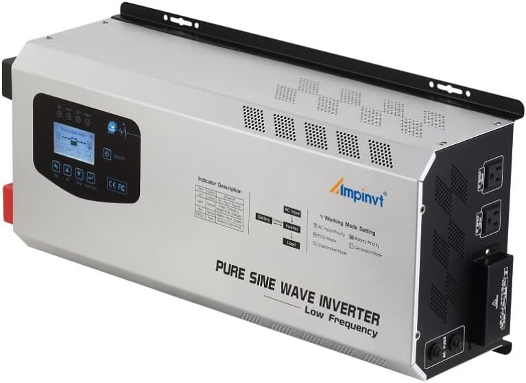 AMPINVT Off Grid Inverter Charger 5000W Peak 15000W DC 48V to 120V/240V AC Split Phase Output, with Battery AC Charger, Low Frequency Pure Sine Wave Inverter for Solar Home