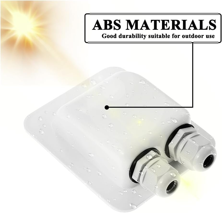 Weatherproof ABS Solar Double Cable Entry Gland | for All Cable Types 2mm² to 6mm² for Solar Project on Rv, Campervan, Boat - Image 2