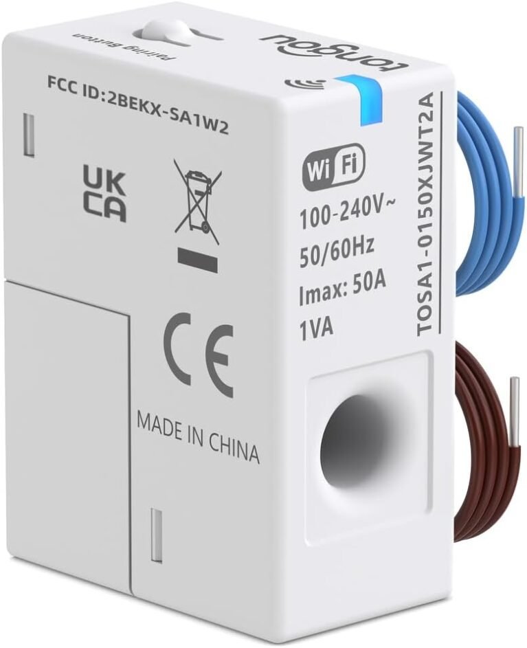 TONGOU WiFi Smart Home Energy Monitor Accessory,1-50A 100-240VAC,Window-type Current Transformer with Power Monitoring in Tuya/Smart Life,Export/Clear Power Data,Alarm Function,FCC Certified,1 PC