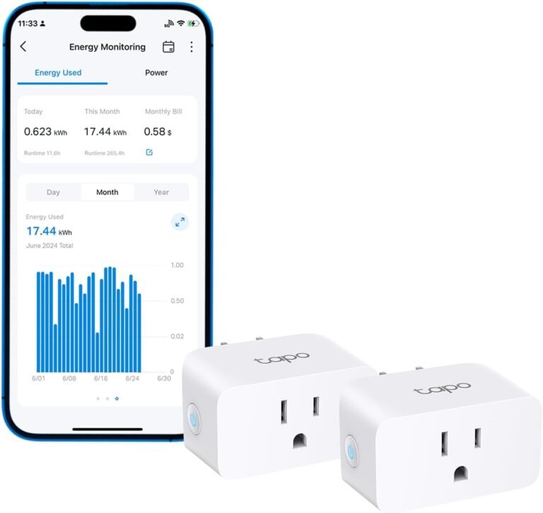 Tapo Smart Plug Wi-Fi, Energy Monitoring, P115(2-Pack), 15A | Works with Alexa & Google Home & Samsung SmartThings, Timer, 1800W Max, ETL Certified, 2.4G Wi-Fi Only