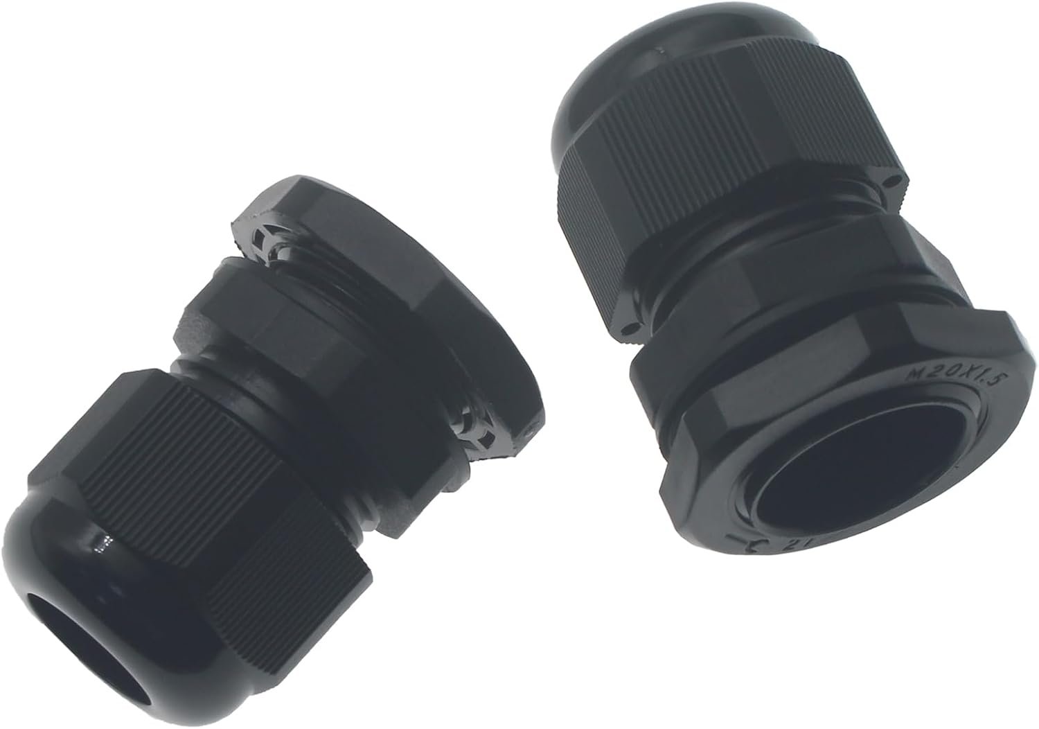 10 Pcs Black M20x1.5 Waterproof Cable Glands Joints Adjustable 6-12mm Cable Connectors Compression Cable Glands with Locknuts (IP68) - Image 4