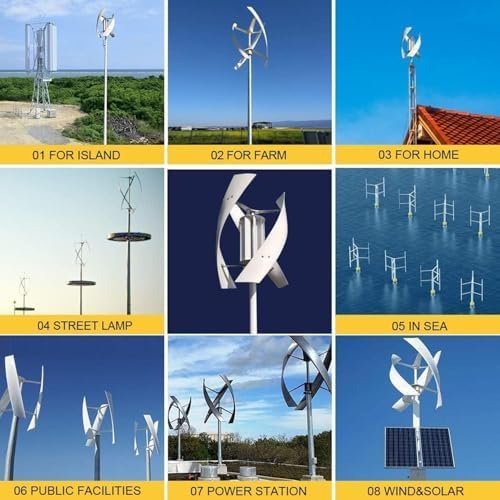 20,000W Veal Axis Wind Turbine Kit for Home, Grid-Tied Generator with Controller & Inverter, Efficient Renewable Energy Solution for Sustainable Living - Image 6