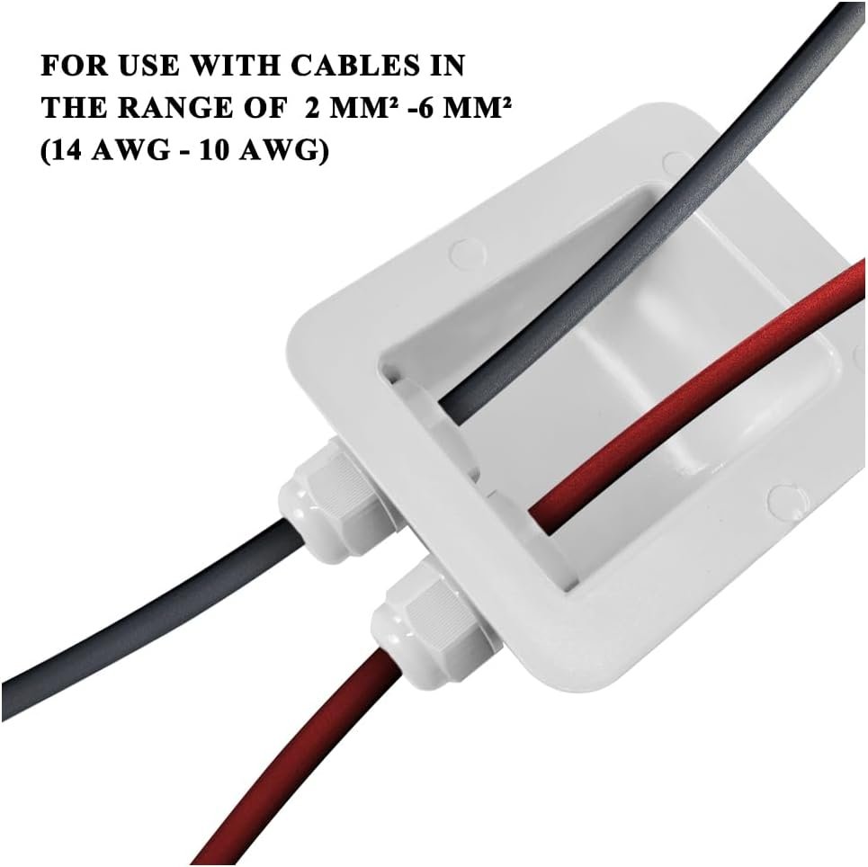 Weatherproof ABS Solar Double Cable Entry Gland | for All Cable Types 2mm² to 6mm² for Solar Project on Rv, Campervan, Boat - Image 5