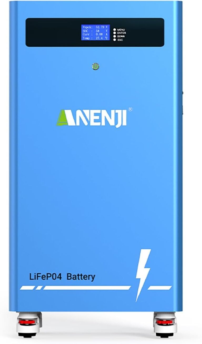 51.2V 300Ah LiFePO4 Lithium Battery, 15.36kWh 48V Solar Battery with Built-in 200A BMS, CAN/RS485 Communication, Deep Cycle Battery for Home Energy Storage, RV, Off-Grid