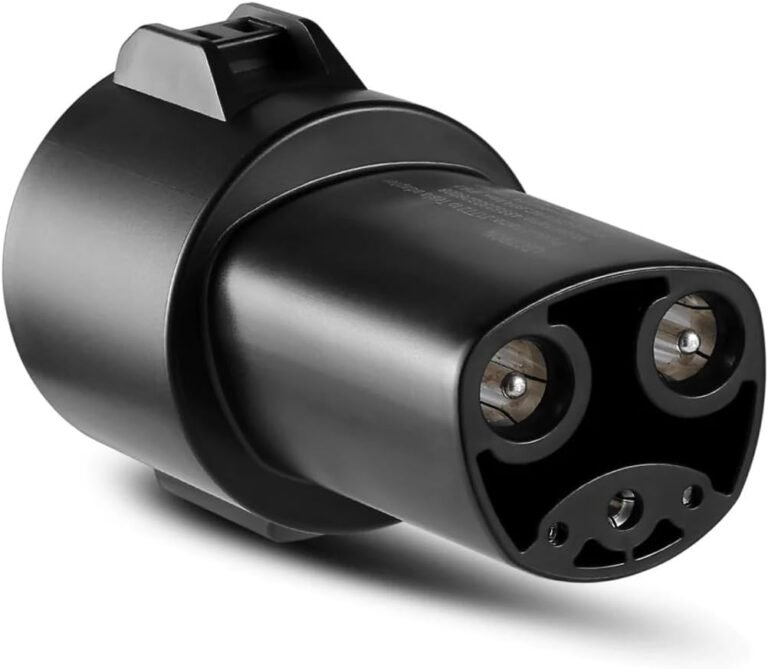 Lectron J1772 to NACS EV Charging Adapter 80A (240V) – Compatible with Tesla Model S/3/X/Y/Cybertruck and All NACS Electric Vehicles - UL 2252 Certified (Black)