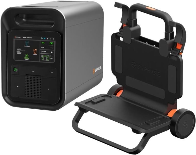 Enphase IQ PowerPack 1500Wh + IQ Cart | UL 9540A Certified Portable Power Station | Home Backup Power Outage Emergency | LFP Battery | IQ8 Microinverters | Solar Generator | Enphase App