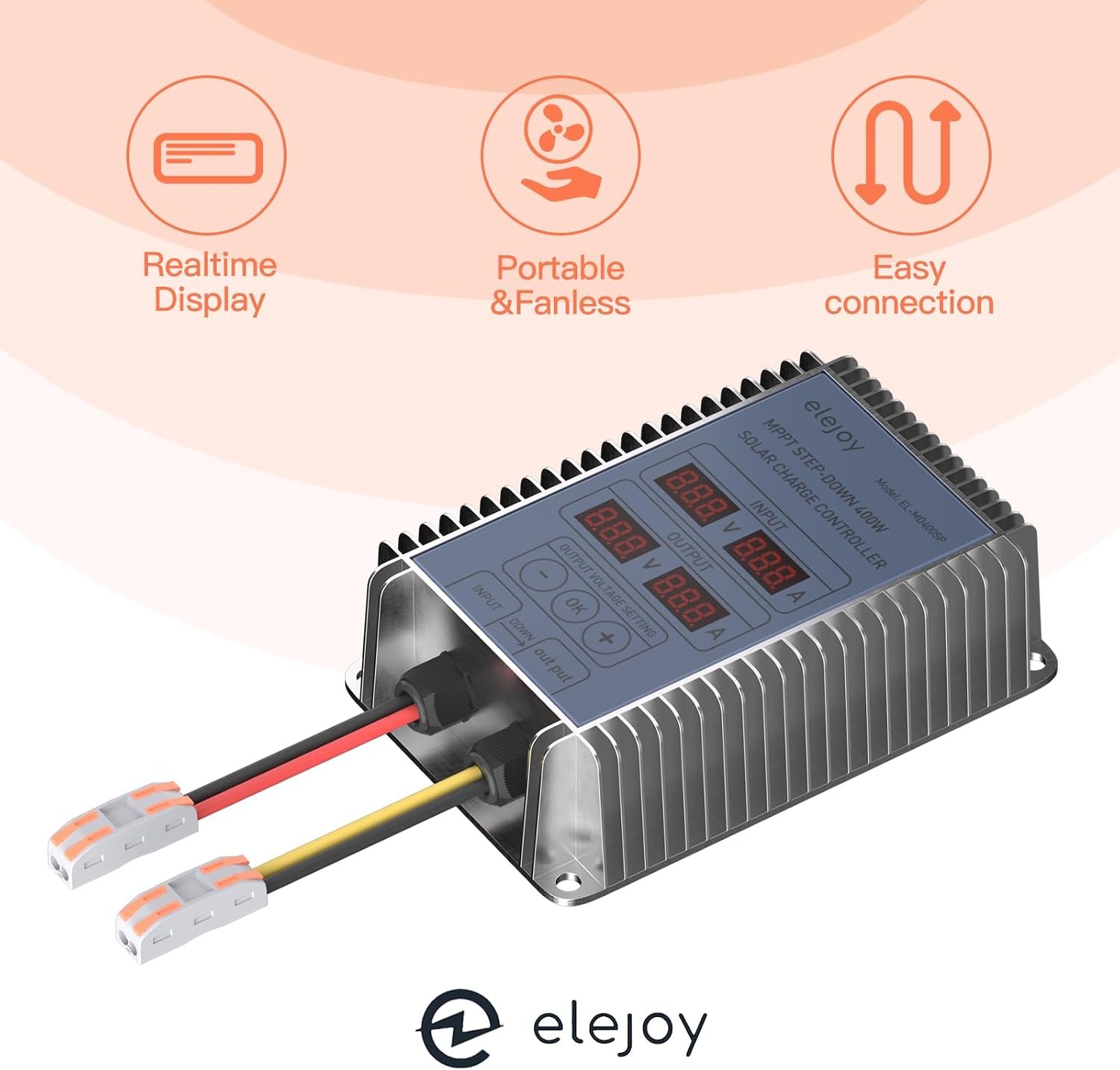 25 Amp 400W MPPT Step-Down Solar Charge Controller | 99% Adjustable Output Lithium LiFePO4 Lead-Acid Gel Sealed Flooded Battery LED Display IP65 Waterproof Outdoor - Image 5