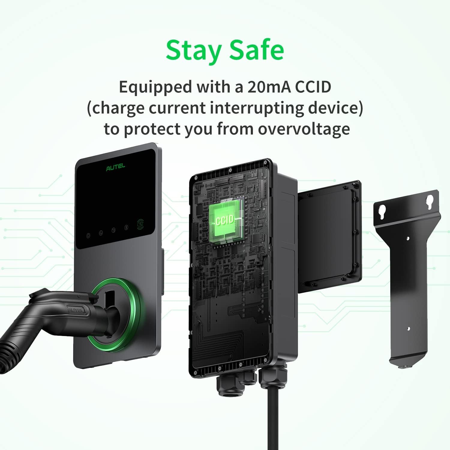 Autel 50A Level 2 EV Charger, 240V Hardwired J1772, WiFi Bluetooth, 25ft | Smart home charging with app control, WiFi and Bluetooth connectivity, 25-ft cable, and indoor or outdoor installation - Image 6