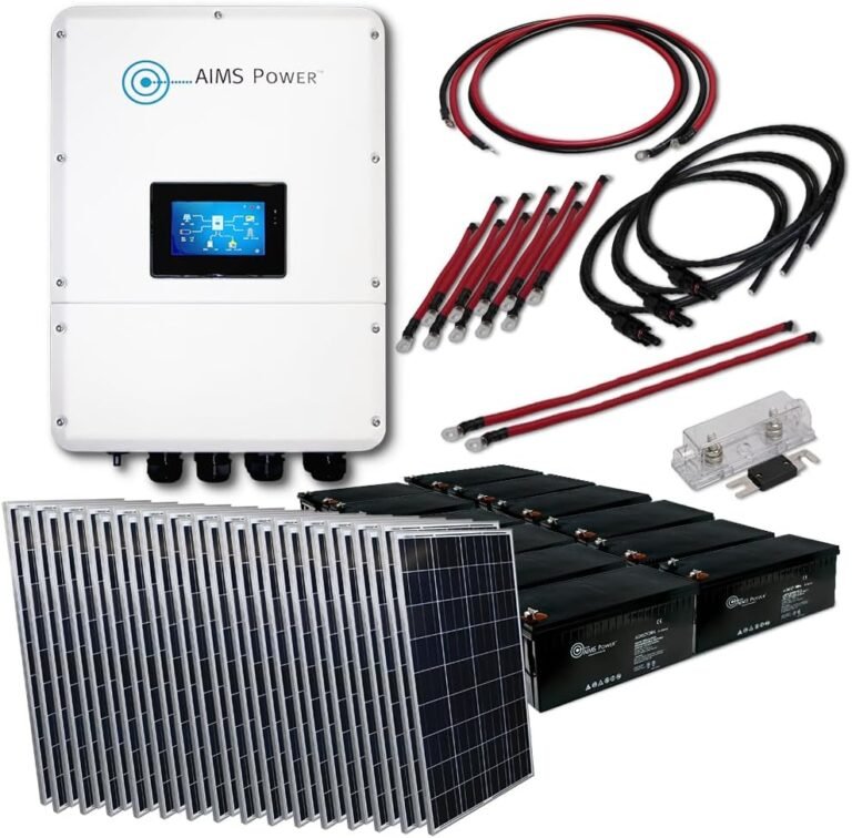 AIMS Power Hybrid Inverter Kit - 28.8kW Battery Bank & 9.9kW Solar Panels - 9.6kW Output - Grid Tie & Battery Options