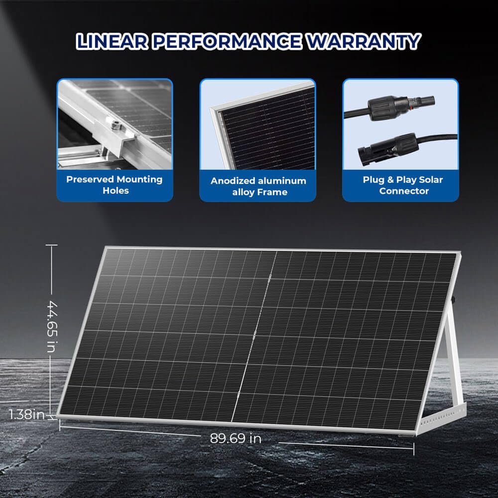 SUNGOLDPOWER 590W Bifacial Solar Panel 6PCS,N-Type 16BB,High Efficiecy Up to 30% Extra Power,Vmp 44.4V/PCS,for 24V/48Vdc Home Backup,Energy Storage,On Grid/Off-Grid System UL61730 (6 * 590W Bifacial) - Image 8