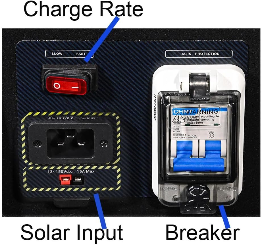 AIMS 30A Portable Solar Generator 3.1 kWh LiFePO4 | Solar & Grid Inputs | Solar Input, Grid Input - Image 3