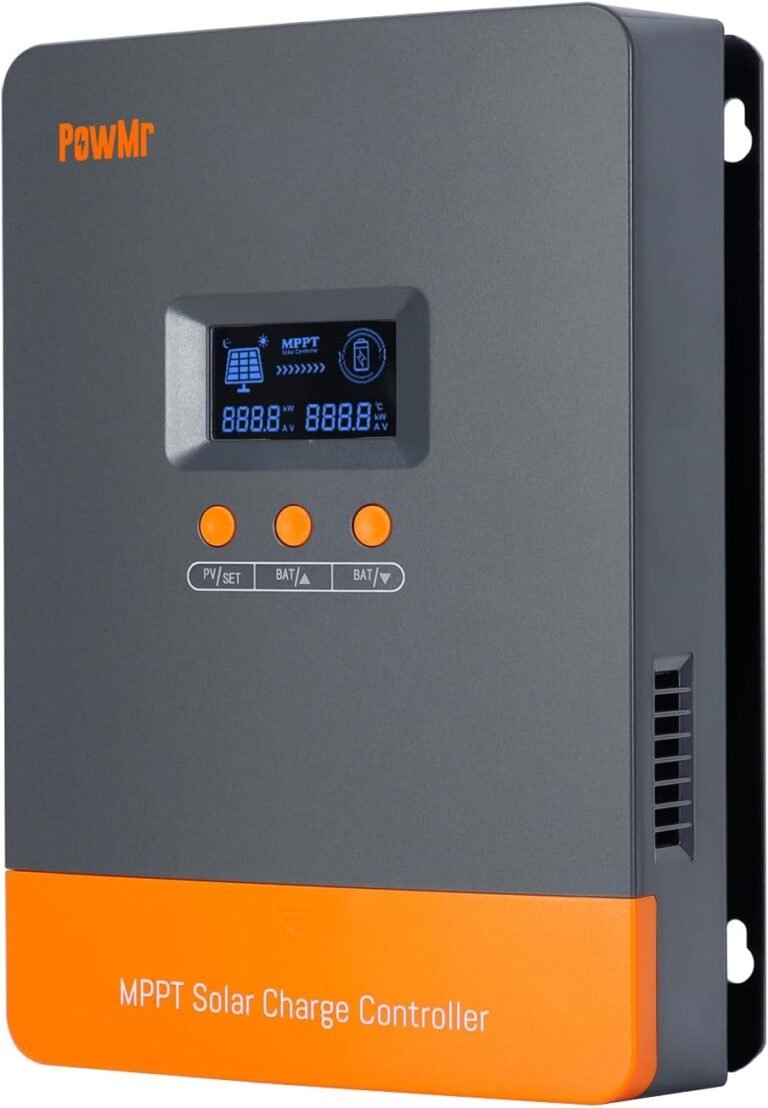 PowMr 100A MPPT Solar Controller, 12V/24V/36V/48V Auto, MPPT Charge Controller 100 Amp w/ LCD Display, Up to 12(Max) Solar Regulator Connections in Parallel, Work with Lead-Acid and Lithium Batteries