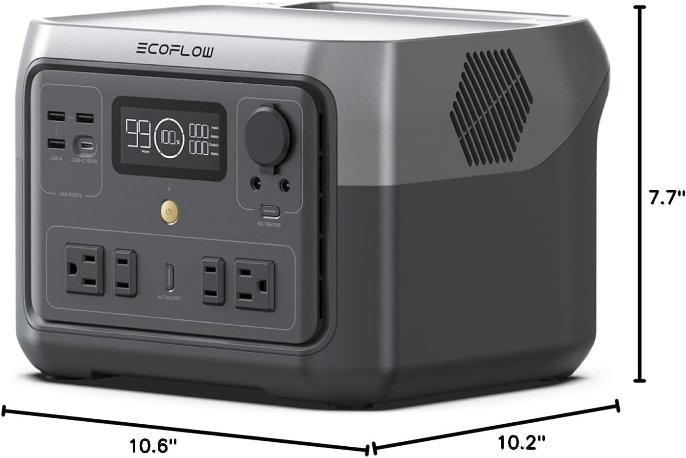 EF ECOFLOW Portable Power Station River 2 Max 500, 499Wh 500W | 1 Hr Fast Charging, LiFePO4 Battery, Up to 1000W Output Solar Generator (Solar Panel Optional) for Outdoor Camping/RVs - Image 9