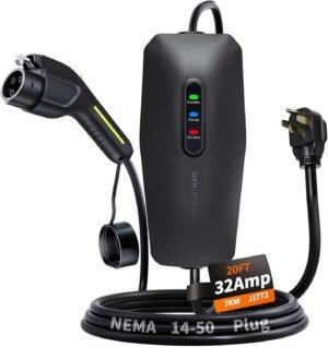 Level 2 EV Charger, 32A/7KW Electri...
