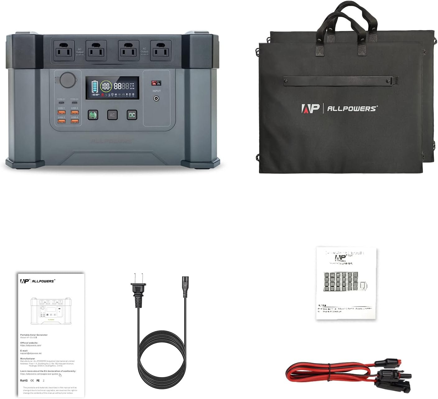 ALLPOWERS R2500 V2 1920Wh Portable Power Station with 160W Solar Panel - Image 4