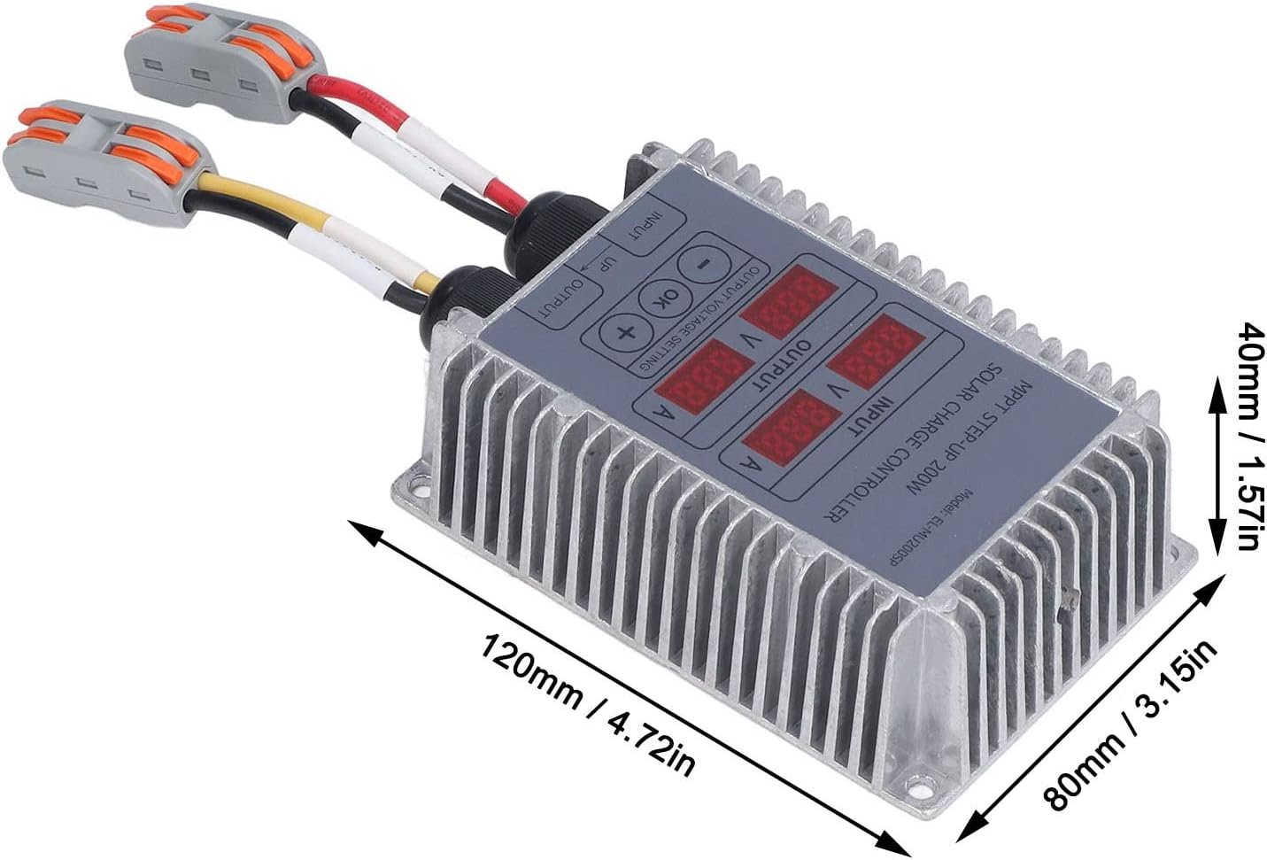 Solar Charge Controller, Boost MPPT 24‑85V Voltage LED Display Adjustable Waterproof Solar Panel Regulator, Multiple Protections Solar Controller for Lithium, Acid, Sealed, Gel, Flooded(400W) - Image 6
