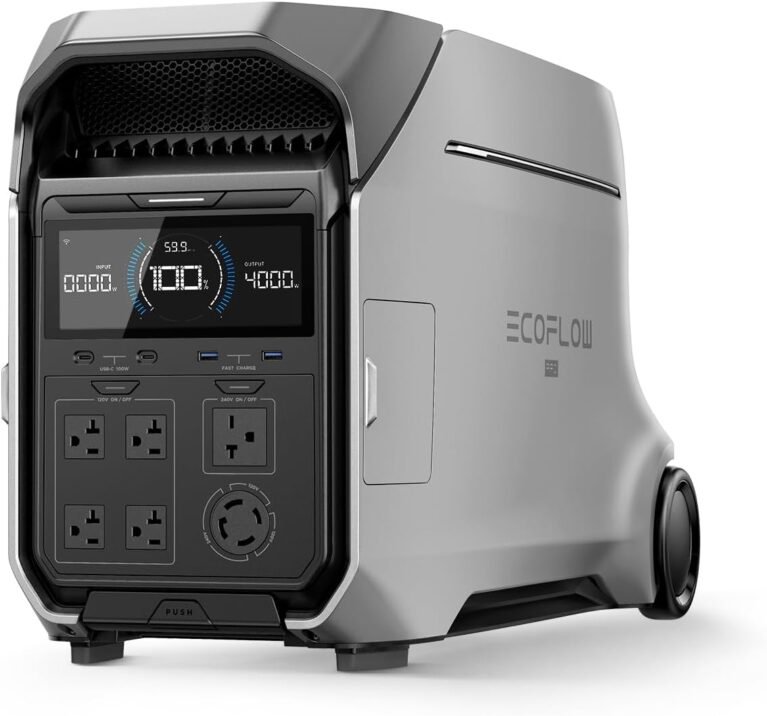 EF ECOFLOW DELTA Pro 3 Portable Power Station, 4096Wh, 4000W AC Output | LFP Battery, Expandable to 48kWh, 120/240V, Solar Generator for Home Use, Camping Accessories, Emergencies, Power Outages, RV