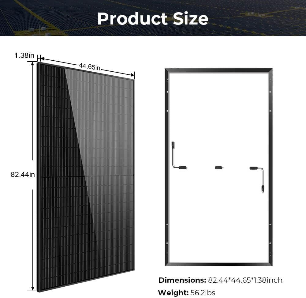 SUNGOLDPOWER 10PCS 500W Solar Panels Monocrystalline UL 61730, Grade A Solar Cell, Waterproof IP68, High Efficiency Solar Panel On/Off Grid Supplies for RV, Tiny house, Marine, Household (Total 5000W) - Image 3