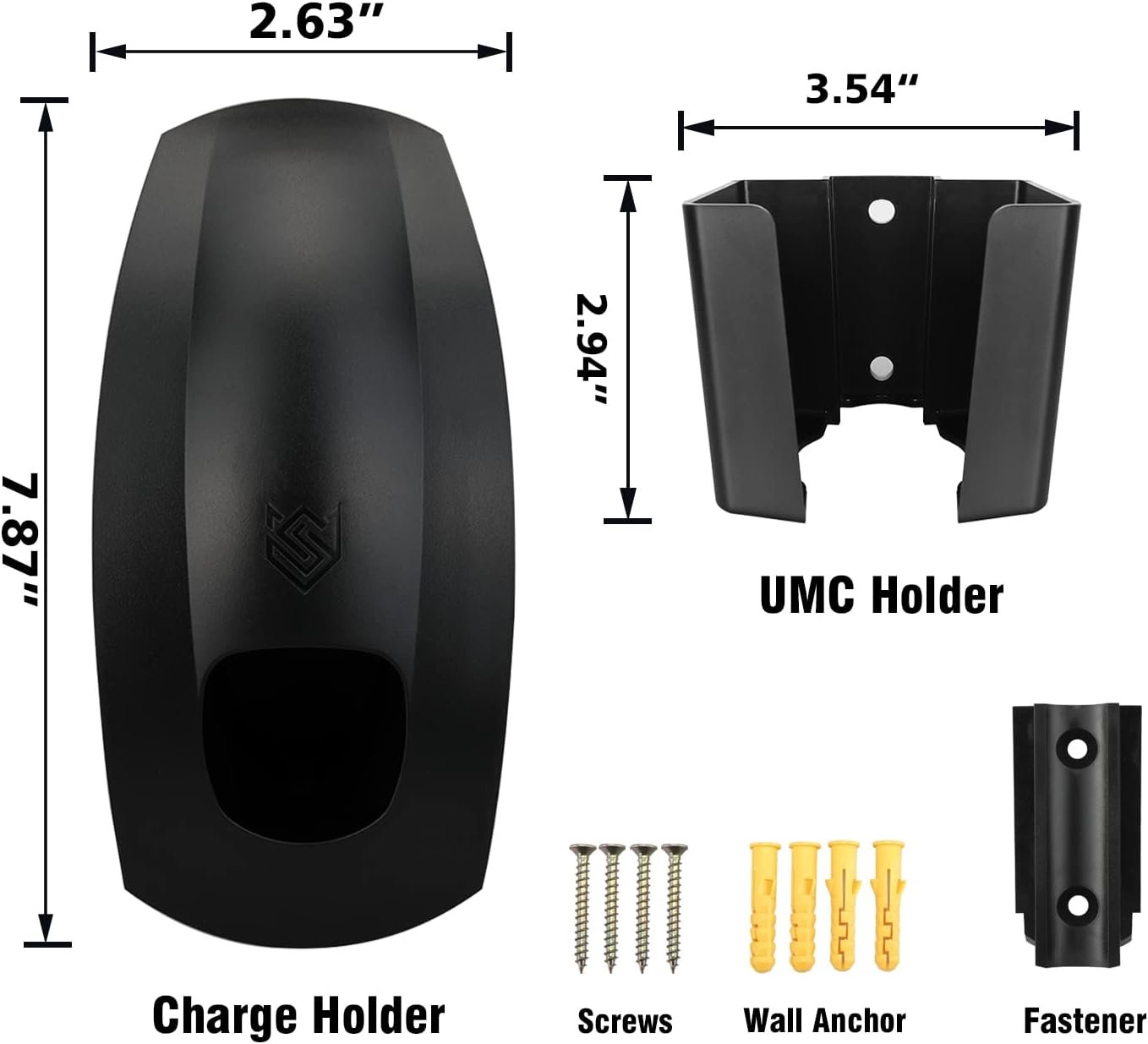 SEVEN SPARTA Charging Cable Holder Wall Mount for Tesla Charger, Black | with UMC Holder, Cable Organizer for Save Garage Space, For Tesla Model 3 Y X S Cybertruck Mobile & Wall Connector - Image 4