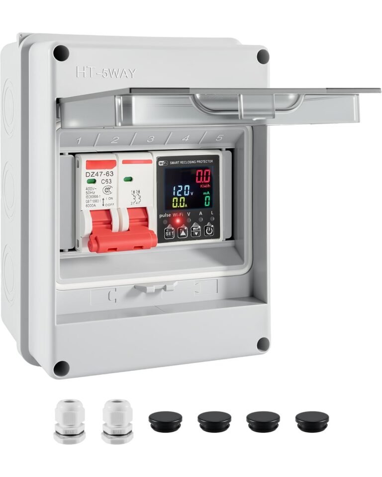 Smart Energy Monitor Box, 63A Circuit Breaker Power Consumption Monitoring | AC100-250V, Overload Protection for Home Electrical Systems with App & Voice Control, Timer Function