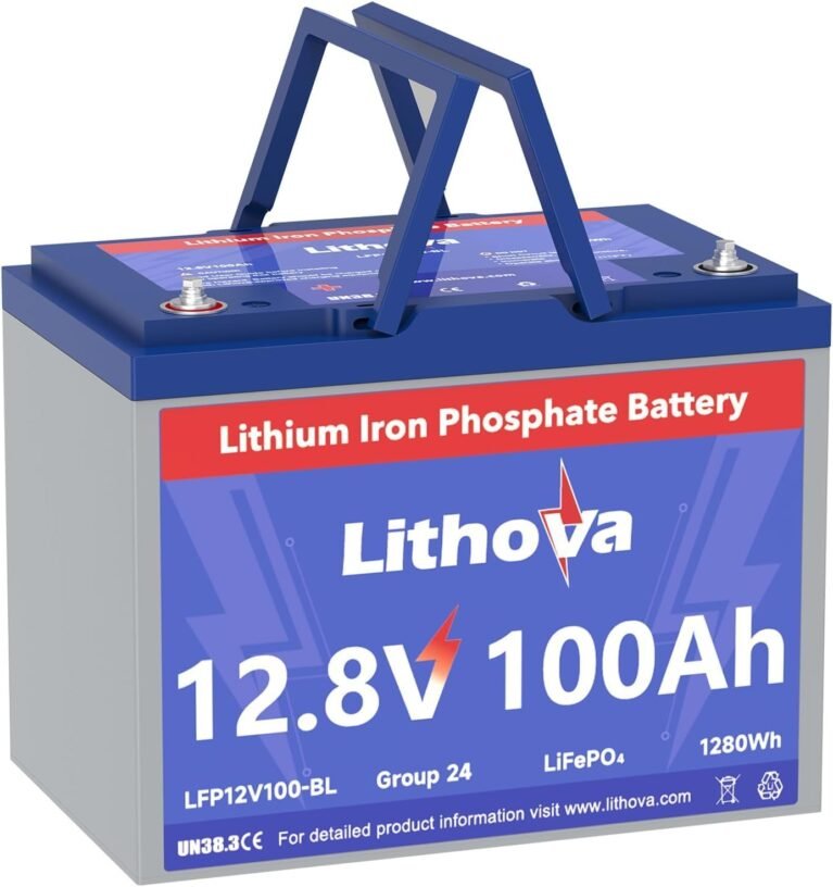 12V 100Ah LiFePO4 Battery, Built in 100A BMS, Up to 15000 Deep Cycles, Rechargeable 1280Wh Lithium batteries BCI Group 24 Size for RV, Solar, Marine, Trolling Motor and Home Energy Storage