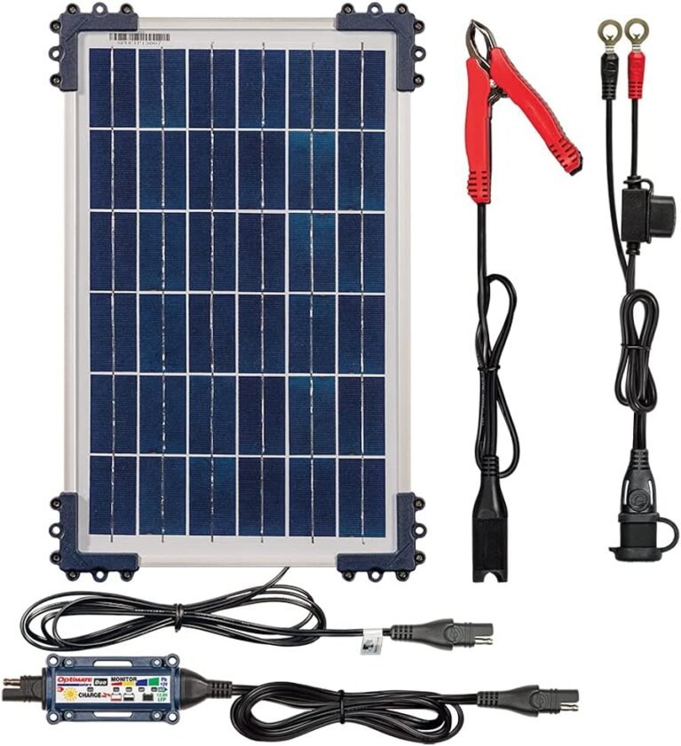 Tecmate Optimate Solar Duo + 10W Solar Panel, TM-522-D1, 6-Step 12V / 12.8V 0.83A Sealed Solar Battery Saving Charger & maintainer