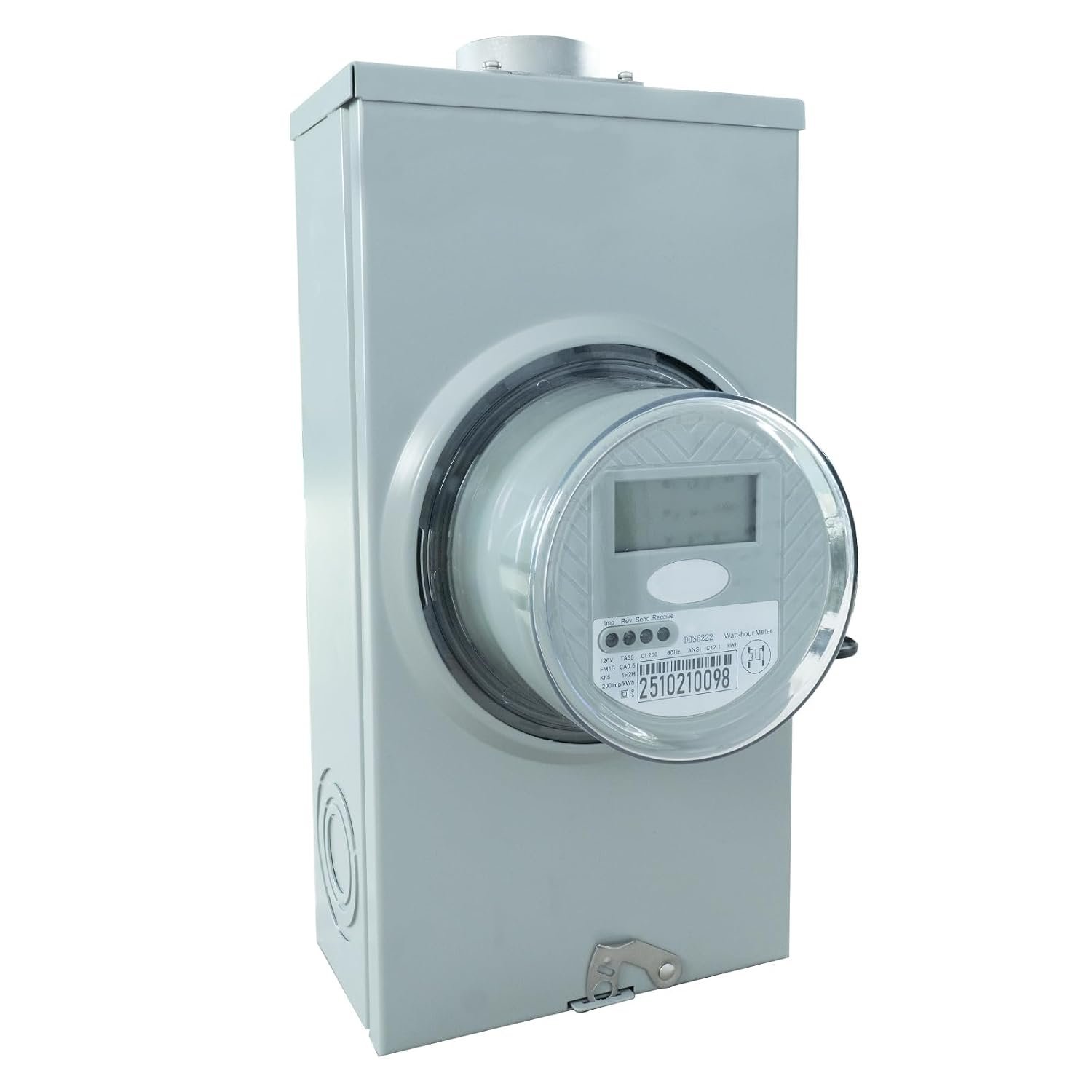 Square 200 Amp Meter Socket | 4 Jaw 600V 3-Wire Ringless Type with Horn Bypass, Overhead/Underground Feed, ANSI C12.7 Compliant for Residential & RV - Image 6