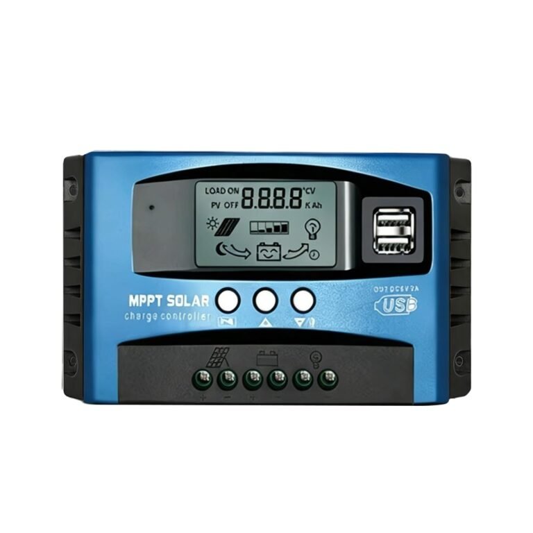30A MPPT Solar Charge Controller Solar Panel Regulator - Auto-Detect 12V/24V System with Adjustable LCD Display Dual USB Port Timer Setting PWM Auto Parameter Fits for Lead-Acid & Lithium Batteries