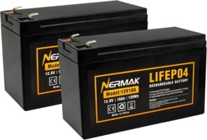 Nermak 2 Pack 12V 10Ah Lithium Ion ...