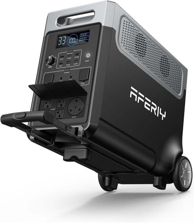 AFERIY 3840Wh Portable Power Station,Expandable Solar Generator to 11520Wh | 3600W(Peak 7200W),LiFePO4 Battery,120V AC Outlets x 5,2.5H Fast Charge for Home,Outdoor Camping,Power Outage,RV,Emergencies