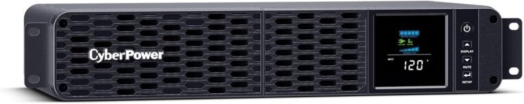 CyberPower CP1500PFCRM2U PFC Sinewave UPS Battery Backup | 1500VA/1000W, 8 Outlets, AVR, Short Depth 2U Rackmount, UL Certified