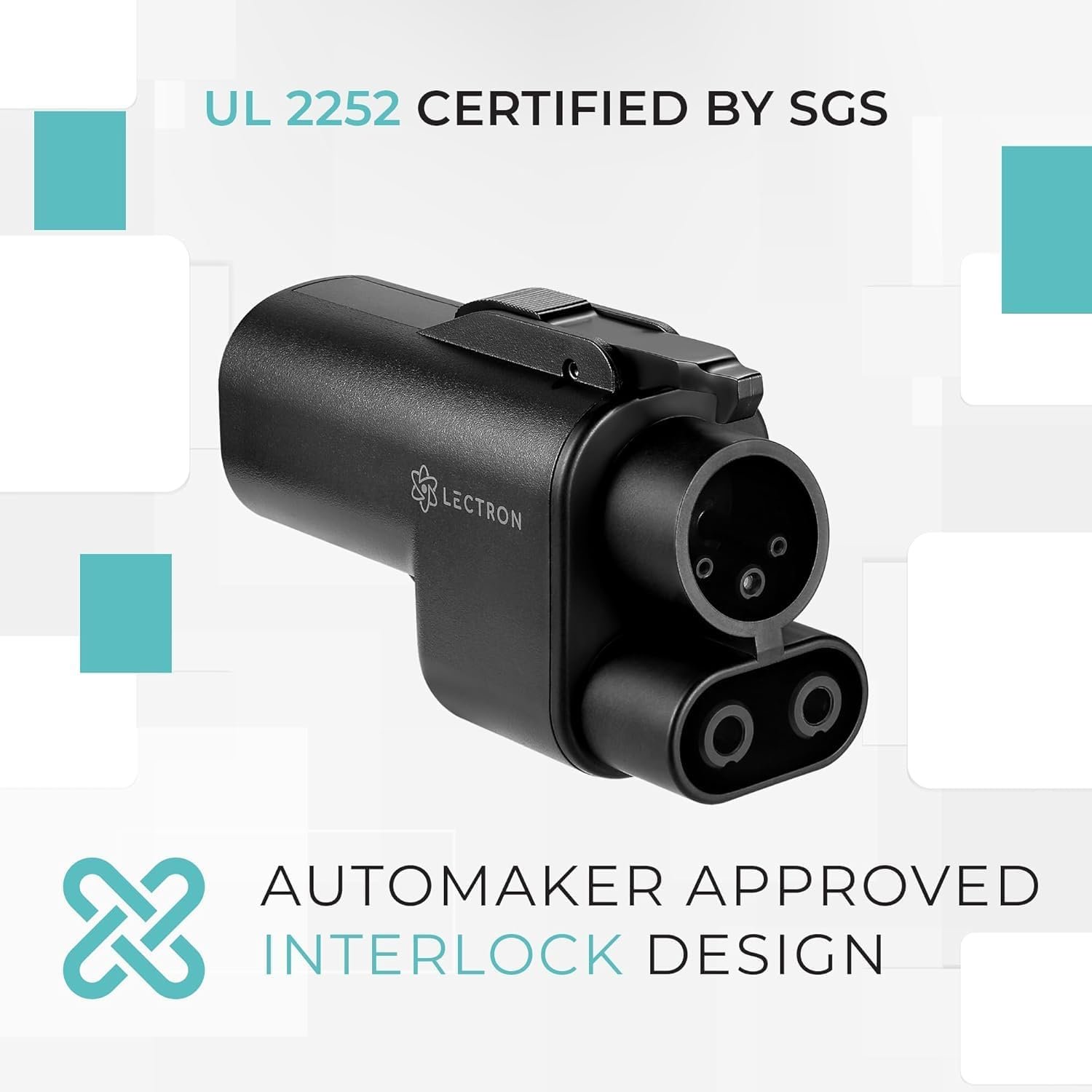 Lectron NACS to CCS Electric Vehicle Adapter with Interlock - (500A/1,000V) & Lectron J1772 Level 2 EV Charger, UL2594 Certified (ETL Listed), 48A 240V Nexus EV Charging Station - Image 4